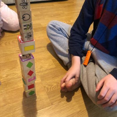 Mathew building a tower